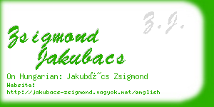 zsigmond jakubacs business card